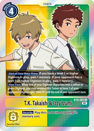 T.K. Takaishi & Izzy Izumi (BT9-087) [X Record] Foil - Deck Out Gaming