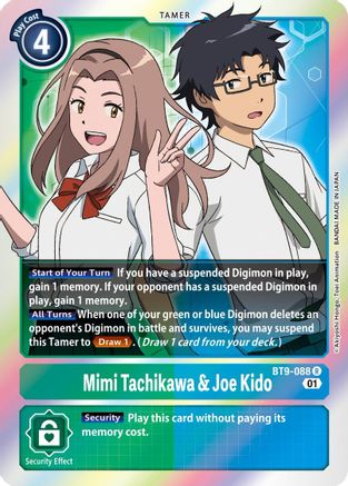 Mimi Tachikawa & Joe Kido (BT9-088) [X Record] Foil - Deck Out Gaming