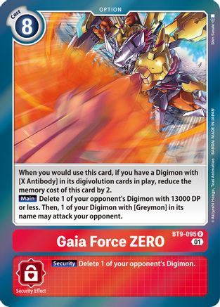 Gaia Force ZERO (BT9-095) [X Record] Foil - Deck Out Gaming