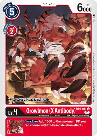 Growlmon (X Antibody) (BT9-011) [X Record] - Deck Out Gaming