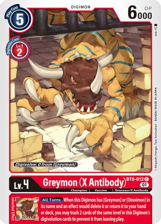 Greymon (X Antibody) (BT9-012) [X Record] - Deck Out Gaming