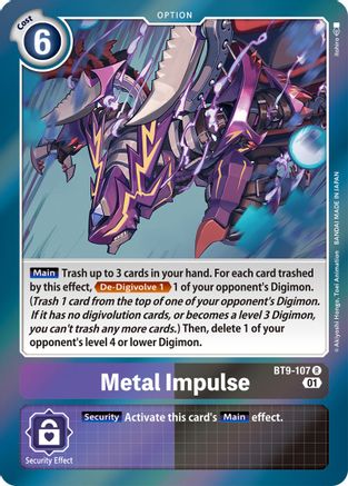 Metal Impulse (BT9-107) [X Record] Foil - Deck Out Gaming