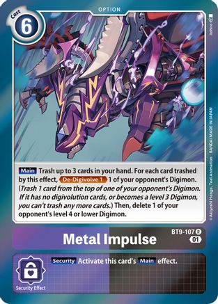Metal Impulse (BT9-107) [X Record] Foil - Deck Out Gaming