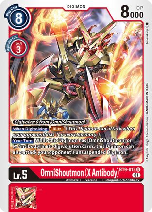 OmniShoutmon (X Antibody) (BT9-013) [X Record] - Deck Out Gaming