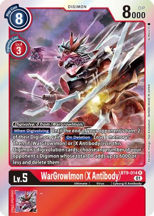 WarGrowlmon (X Antibody) (BT9-014) [X Record] Foil - Deck Out Gaming