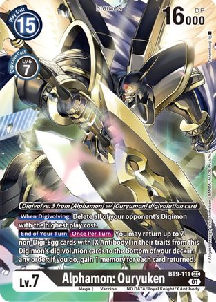 Alphamon: Ouryuken (BT9-111) [X Record] Foil - Deck Out Gaming