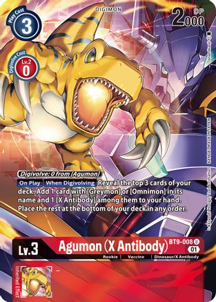 Agumon (X Antibody) (Alternate Art) (BT9-008) [X Record] Foil - Deck Out Gaming