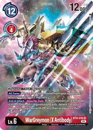 WarGreymon (X Antibody) (Alternate Art) (BT9-016) [X Record] Foil - Deck Out Gaming