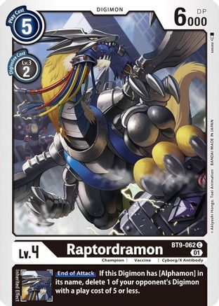 Raptordramon (BT9-062) [X Record] - Deck Out Gaming