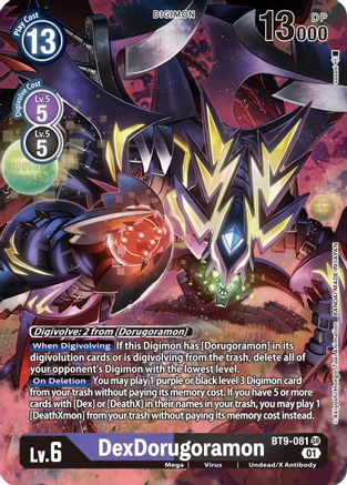 DexDorugoramon (Alternate Art) (BT9-081) [X Record] Foil - Deck Out Gaming