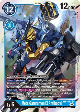 MetalGarurumon (X Antibody) (BT9-031) [X Record] Foil - Deck Out Gaming