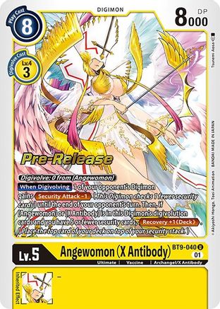 Angewomon (X Antibody) (BT9-040) [X Record Pre-Release Cards] Foil - Deck Out Gaming