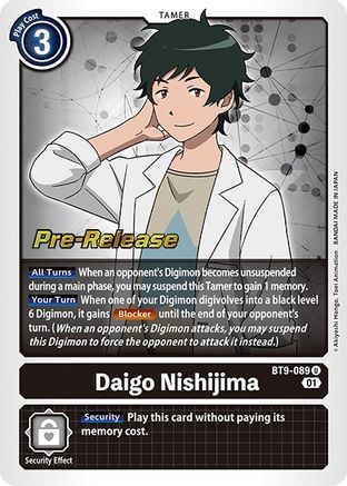 Daigo Nishijima (BT9-089) [X Record Pre-Release Cards] Foil - Deck Out Gaming