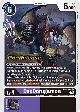 DexDorugamon (BT9-075) [X Record Pre-Release Cards] Foil - Deck Out Gaming