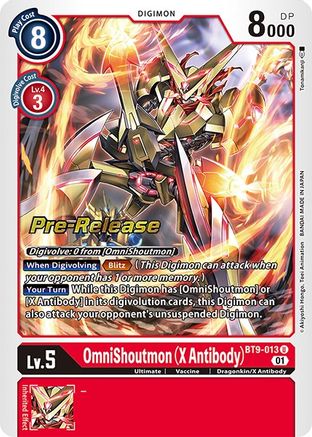 OmniShoutmon (X Antibody) (BT9-013) [X Record Pre-Release Cards] Foil - Deck Out Gaming