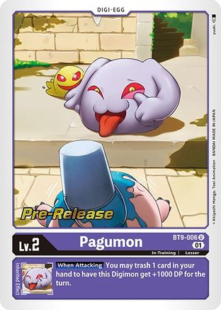 Pagumon (BT9-006) [X Record Pre-Release Cards] Foil - Deck Out Gaming