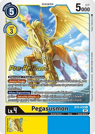 Pegasusmon (BT9-038) [X Record Pre-Release Cards] Foil - Deck Out Gaming