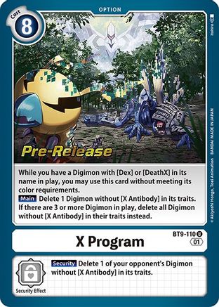 X Program (BT9-110) [X Record Pre-Release Cards] Foil - Deck Out Gaming