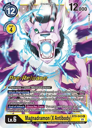 Magnadramon (X Antibody) (BT9-043) [X Record Pre-Release Cards] Foil - Deck Out Gaming