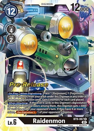 Raidenmon (BT9-067) [X Record Pre-Release Cards] Foil - Deck Out Gaming