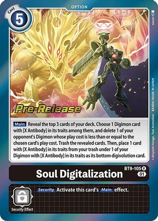 Soul Digitalization (BT9-105) [X Record Pre-Release Cards] Foil - Deck Out Gaming