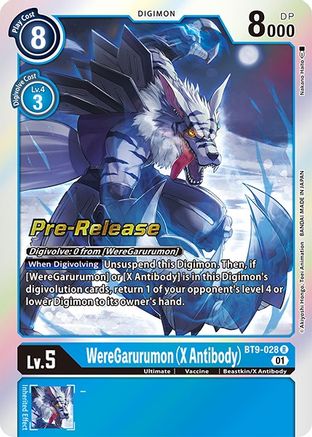 WereGarurumon (X Antibody) (BT9-028) [X Record Pre-Release Cards] - Deck Out Gaming