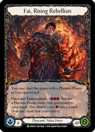 Fai, Rising Rebellion - HER058 (HER058) [Flesh and Blood: Promo Cards] Cold Foil - Deck Out Gaming
