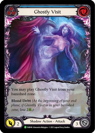Ghostly Visit (Blue) - FAB040 (FAB040) [Flesh and Blood: Promo Cards] Rainbow Foil - Deck Out Gaming