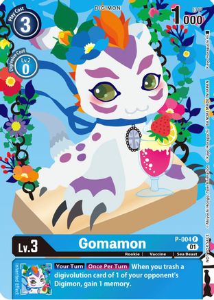 Gomamon - P-004 (Tamer's Card Set 2 Floral Fun) (P-004) [Digimon Promotion Cards] - Deck Out Gaming