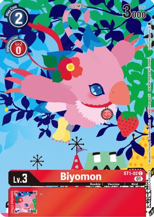 Biyomon (Tamer's Card Set 2 Floral Fun) (ST1-02) [Starter Deck 01: Gaia Red] Foil - Deck Out Gaming