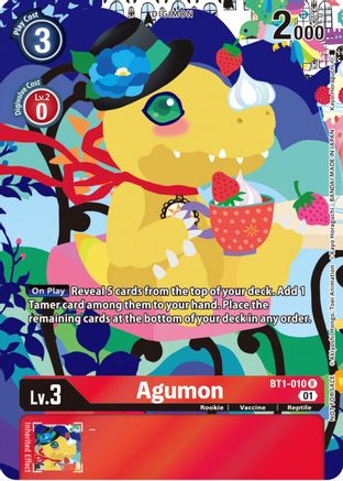 Agumon - BT1-010 (Tamer's Card Set 2 Floral Fun) (BT1-010) [Release Special Booster] Foil - Deck Out Gaming