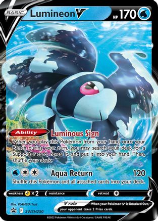 Lumineon V - SWSH250 (SWSH250) [SWSH: Sword & Shield Promo Cards] Holofoil - Deck Out Gaming