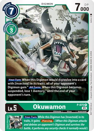 Okuwamon (P-075) [Digimon Promotion Cards] Foil - Deck Out Gaming