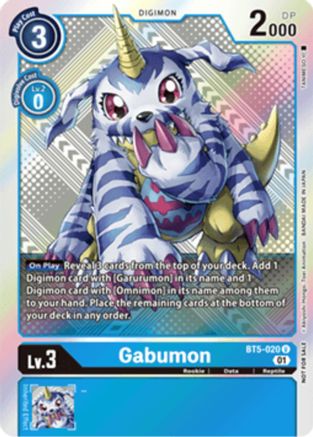 Gabumon (X Record Pre-Release Tournament Winner Card) (BT5-020) [X Record Pre-Release Cards] Foil - Deck Out Gaming