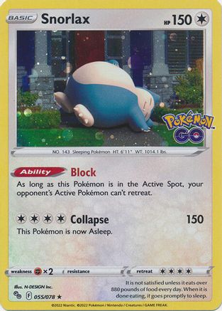 Snorlax - 55/078 (Cosmos Holo) (55) [Miscellaneous Cards & Products] Holofoil - Deck Out Gaming
