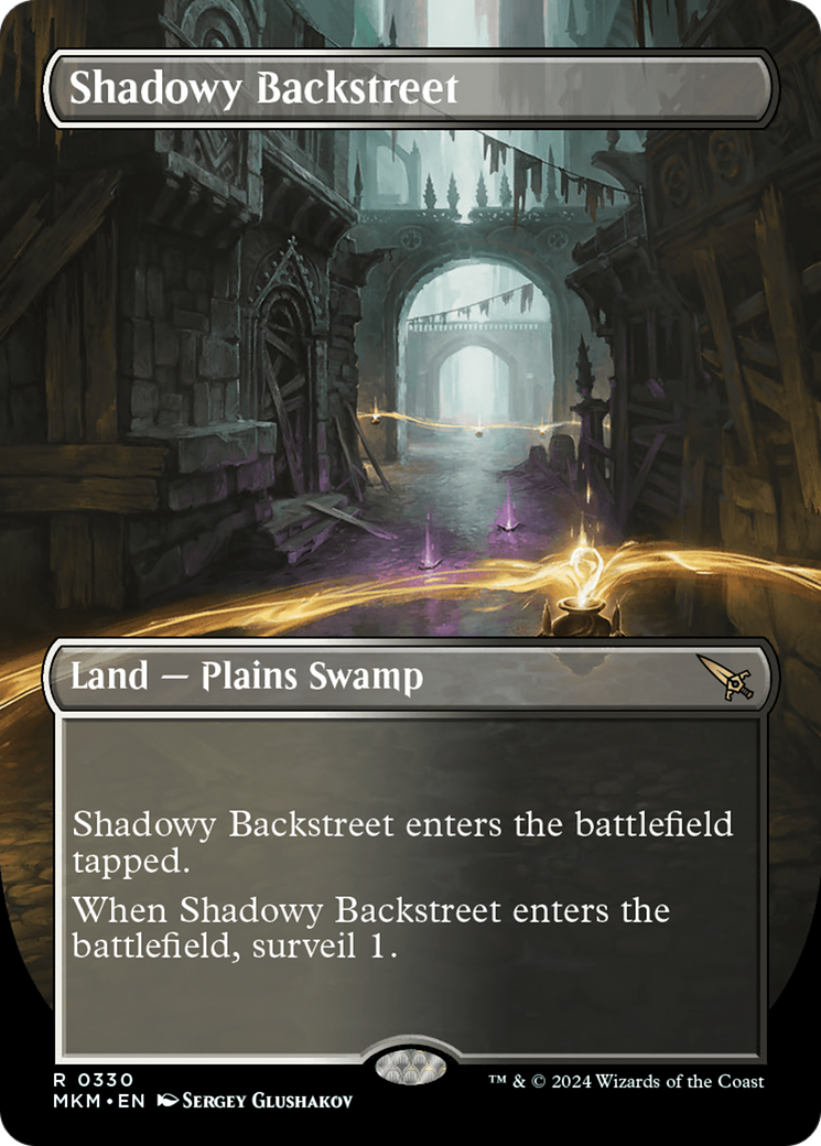 Shadowy Backstreet (Borderless) (330) [Murders at Karlov Manor] - Deck Out Gaming