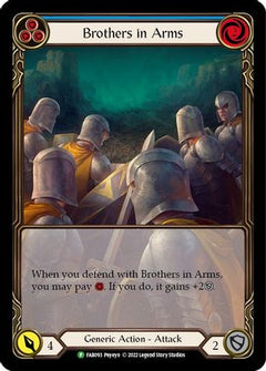 Brothers in Arms (Blue) - FAB093 (FAB093) [Flesh and Blood: Promo Cards] Rainbow Foil - Deck Out Gaming