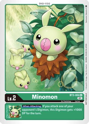 Minomon (Winner Pack X Record) (BT3-004) [Release Special Booster] - Deck Out Gaming