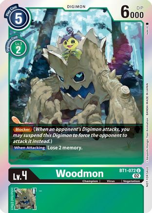 Woodmon (Official Tournament Pack Vol. 6) (BT1-072) [Release Special Booster] Foil - Deck Out Gaming