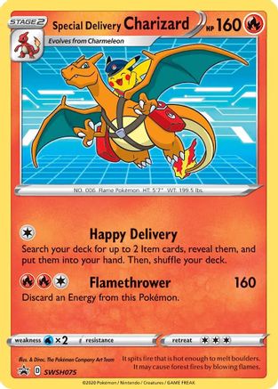 Special Delivery Charizard - SWSH075 (SWSH075) [SWSH: Sword & Shield Promo Cards] Holofoil - Deck Out Gaming