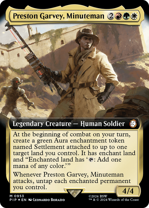 Preston Garvey, Minuteman (Extended Art) (Surge Foil) (953) [Fallout] foil - Deck Out Gaming
