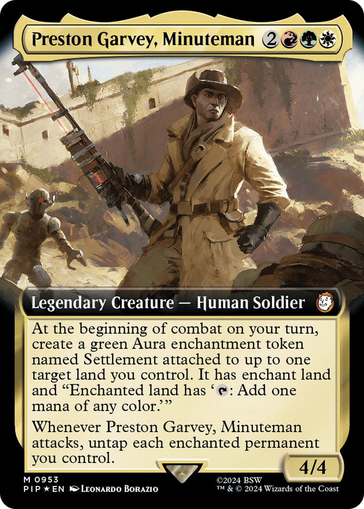 Preston Garvey, Minuteman (Extended Art) (Surge Foil) (953) [Fallout] foil - Deck Out Gaming