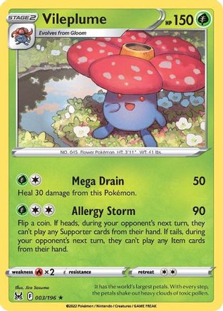 Vileplume (3) [SWSH11: Lost Origin] Holofoil - Deck Out Gaming