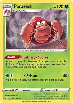 Parasect (5) [SWSH11: Lost Origin] - Deck Out Gaming