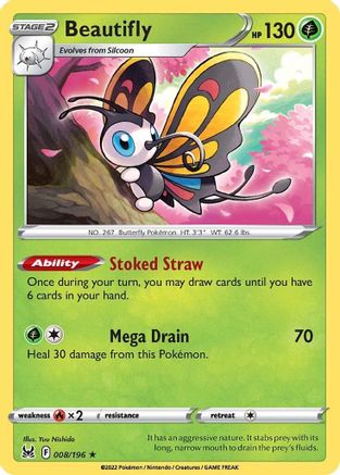Beautifly (8) [SWSH11: Lost Origin] Holofoil - Deck Out Gaming