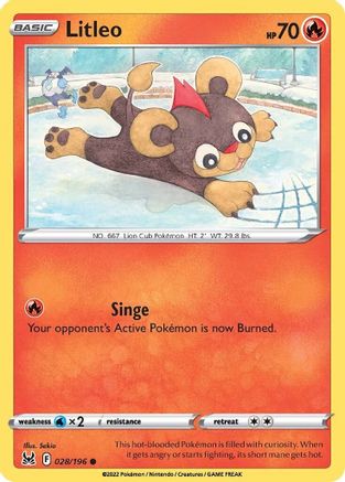 Litleo (28) [SWSH11: Lost Origin] Reverse Holofoil - Deck Out Gaming