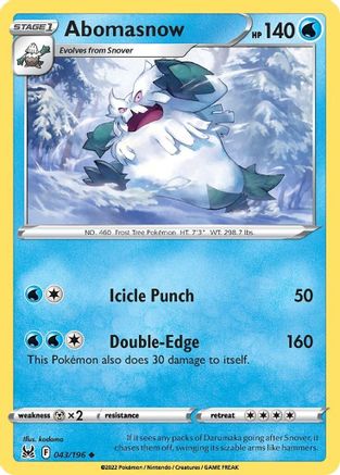 Abomasnow (43) [SWSH11: Lost Origin] - Deck Out Gaming