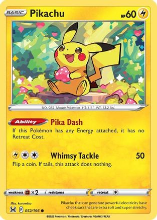 Pikachu (052/196) [Sword & Shield: Lost Origin] - Deck Out Gaming
