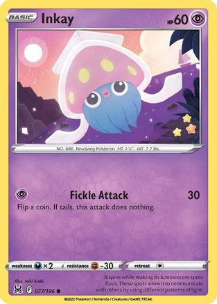 Inkay (077) (77) [SWSH11: Lost Origin] Reverse Holofoil - Deck Out Gaming