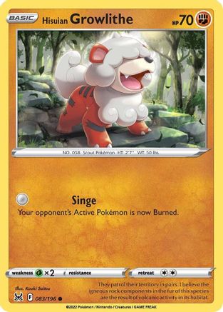 Hisuian Growlithe (83) [SWSH11: Lost Origin] - Deck Out Gaming